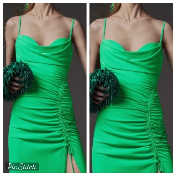 ZARA | Draped Midi Dress - Picture 1 of 10